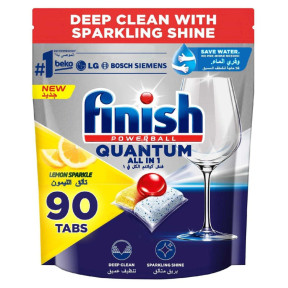 Таблетки для посудомоечных машин Finish Quantum All in 1 Lemon, 90 шт